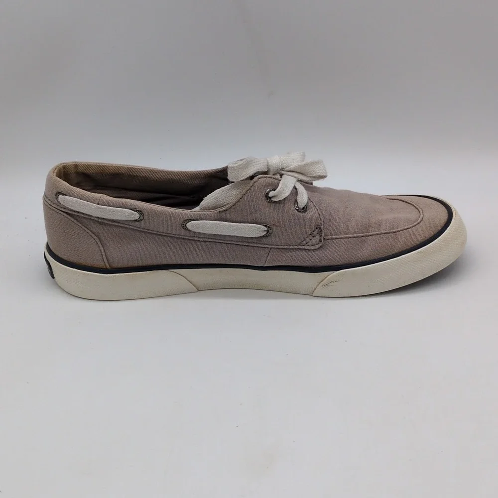 Sperry Loafers Womens‎ Pier Gray 9 Boat Shoes Canvas Casual Top Sider STS83191